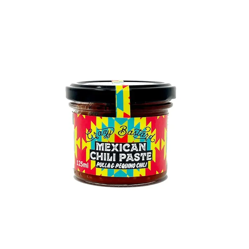 Crazy Bastard Mexican Chili Paste Pulla & Pequino Chili, scharfe Sauce aus 125ml
