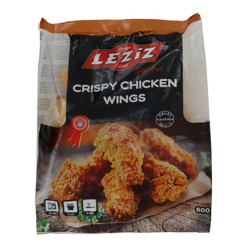 Crispy Chicken Wings Leziz | Knusprige | Vorgegarte Hähnchenflügel, halal | 600 g