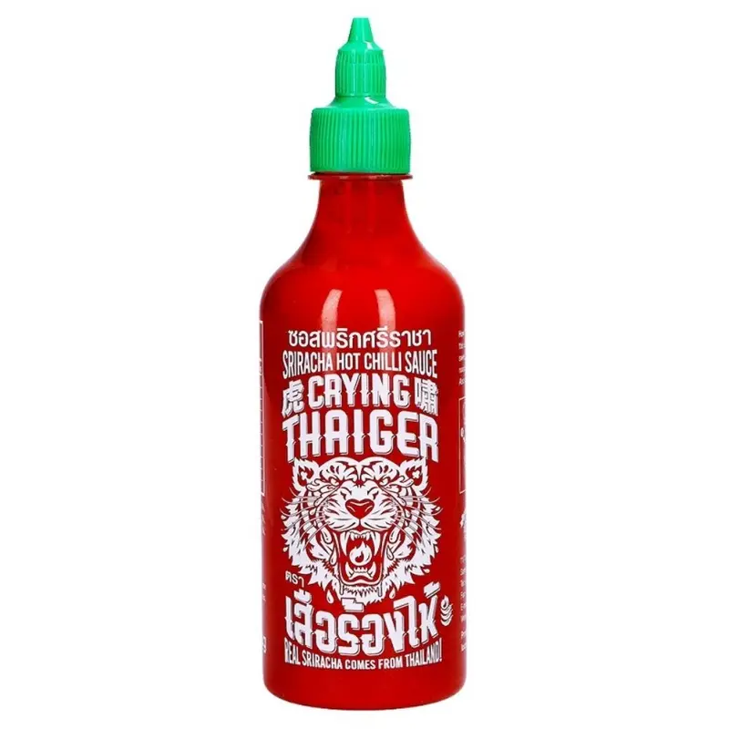 Crying Thaiger Sriracha Hot Chilli Sauce, Sriracha-Chilisauce mit einem Gewicht von 484g