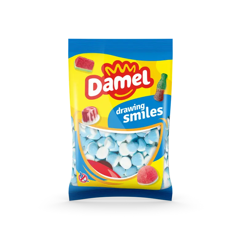 Damel Fruchtgummi Schaumzucker Blaue Kisses 1kg