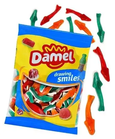Damel Fruchtgummi Schaumzucker Farbige Haie 1kg