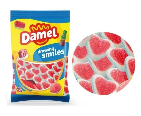 Damel Fruchtgummi Schaumzucker Triple Hearts 1kg