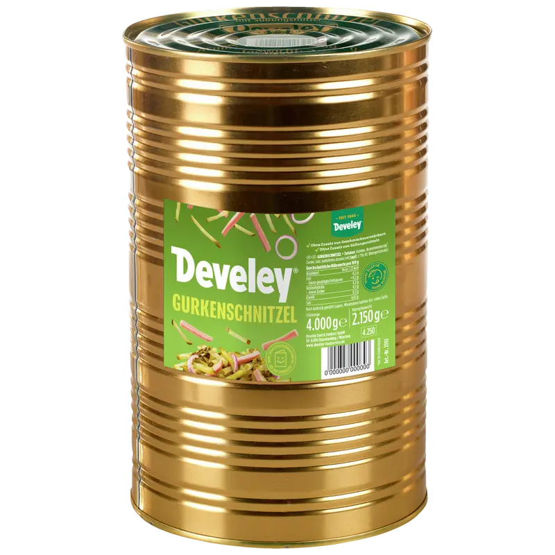 Develey Gurkenschnitzel 4 kg Dose