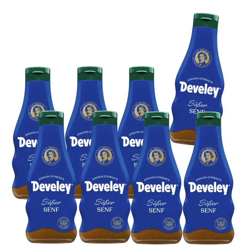 Develey Original Münchner Weißwurst Senf (8x 250 ml) Squeeze