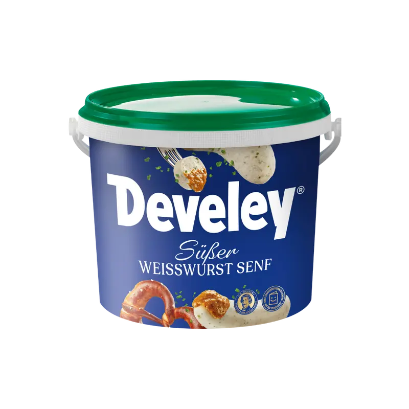 Develey Original Münchner Weißwurstsenf (5 kg) Eimer