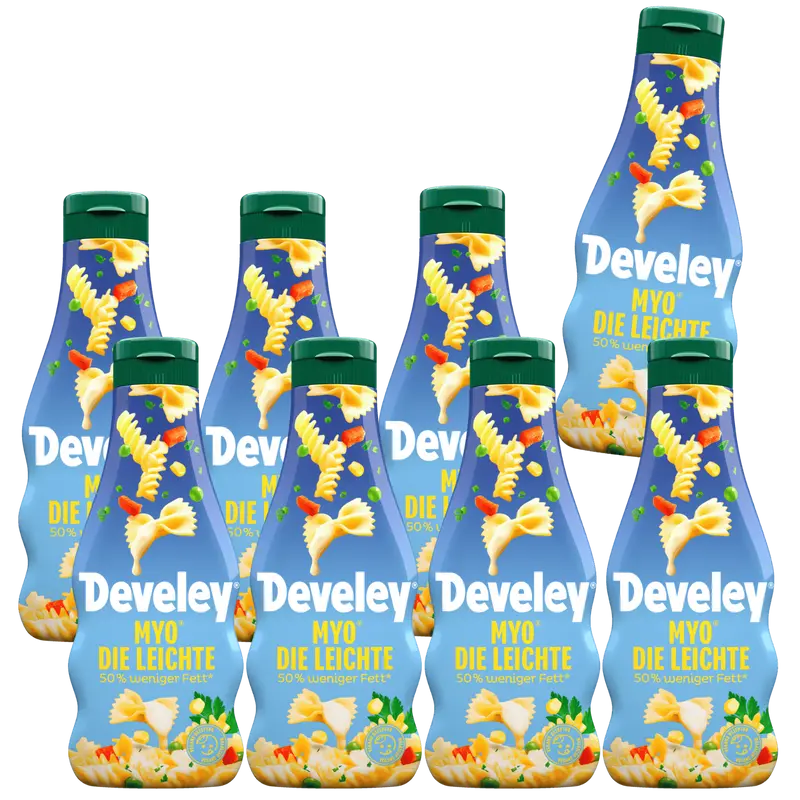 Develey "Unser Original" die Leichte MYO® vegan (8x 235 ml) Flasche