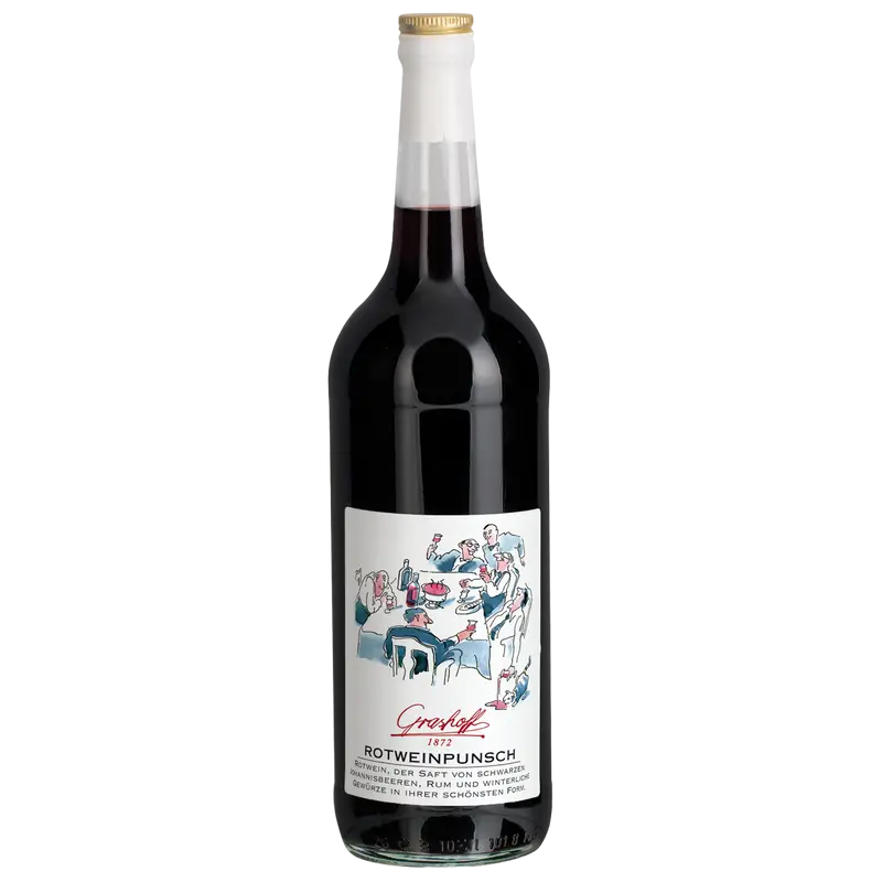 Die Flasche Rotweinpunsch