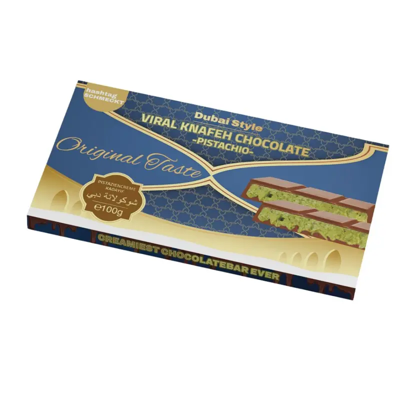 Dubai Style Original Taste Pistazien-Schokolade, Milchschokolade mit Pistaziencreme und Künefe 100g