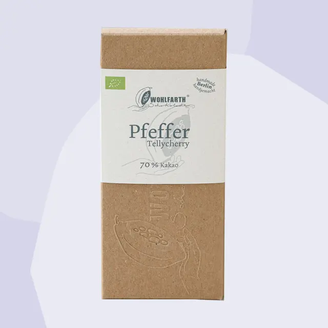 Dunkle Schokolade mit Pfeffer