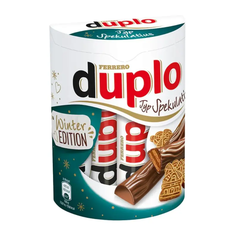 Duplo Spekulatius, Vollmilchschokolade gefüllt mit Waffel und Haselnusscreme mit Speculoos-Geschmack, 182 g