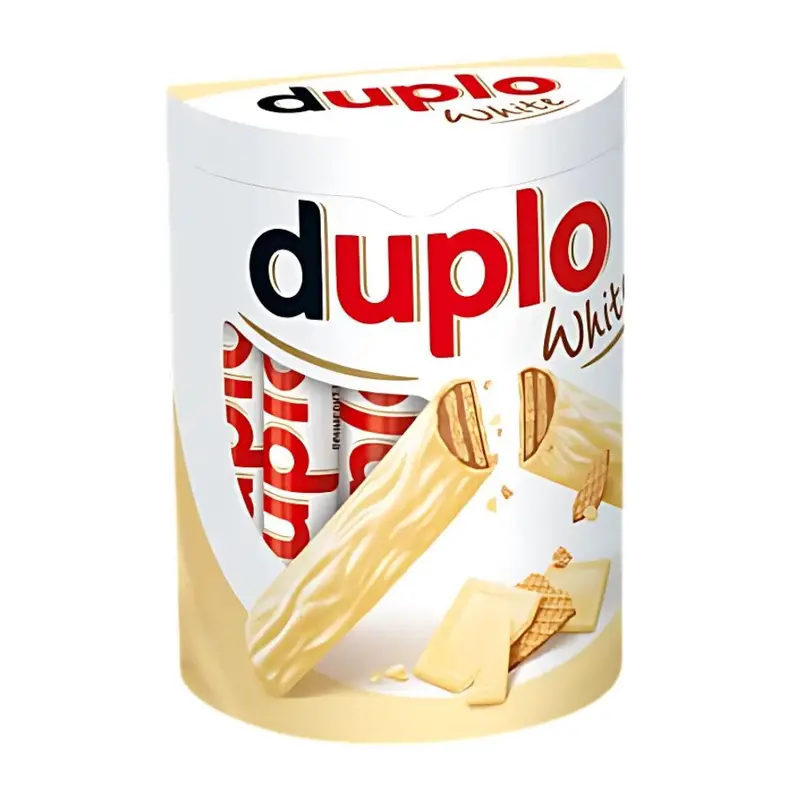 Duplo White, 10 Riegel weiße Schokolade mit Waffel, 182g