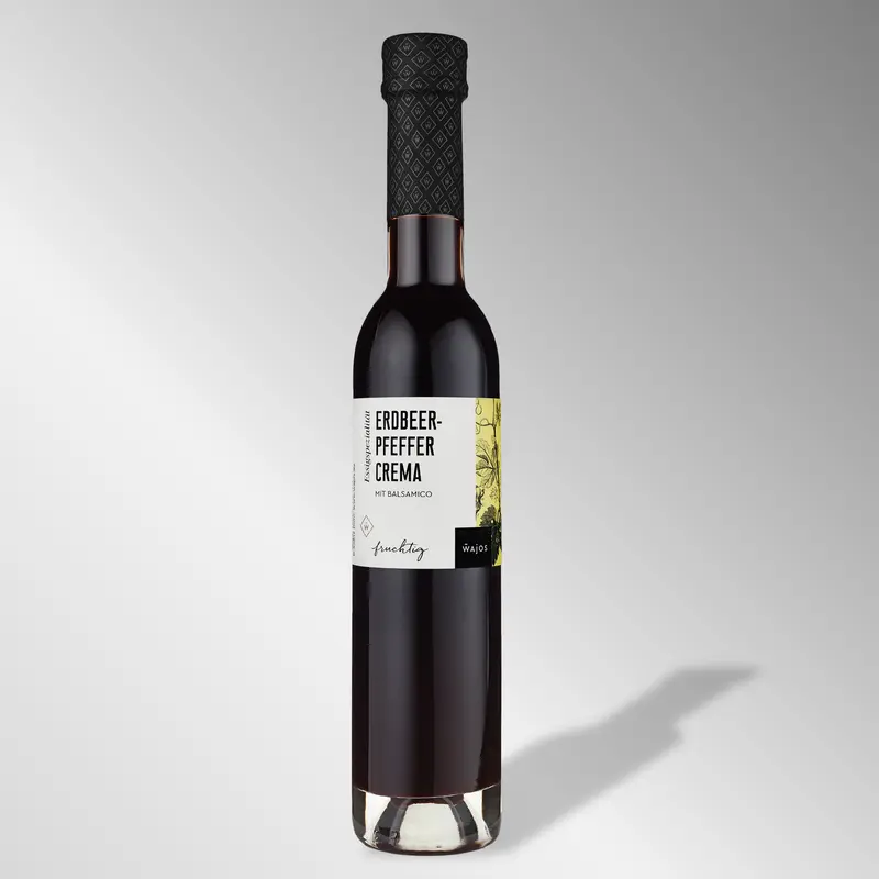 Erdbeer-Pfeffer Crema mit Balsamico 3% Säure | 250 ml