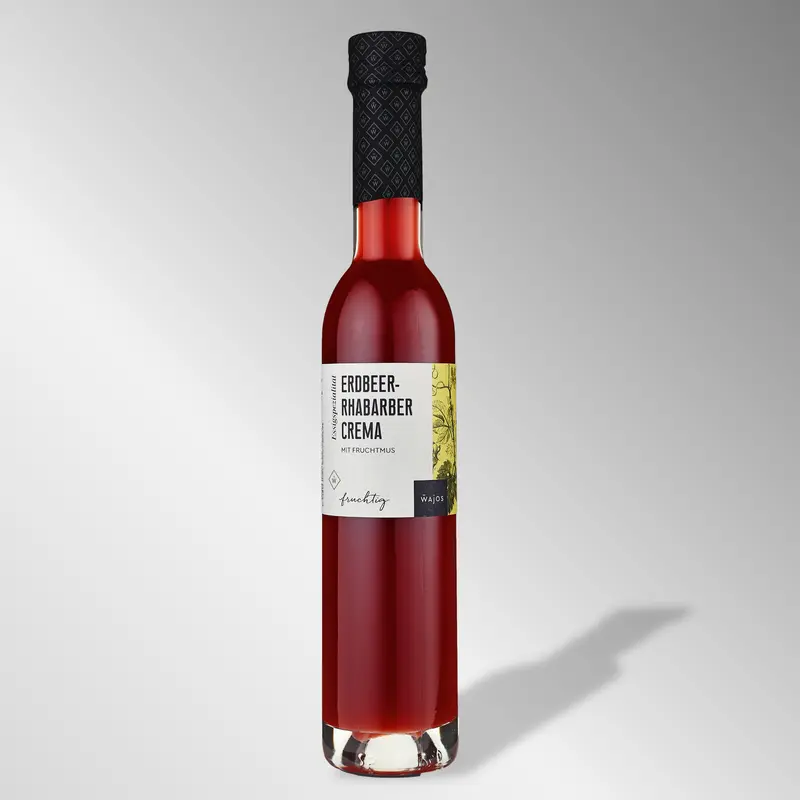 Erdbeer-Rhabarber Crema mit Fruchtmus 4% Säure | 250 ml