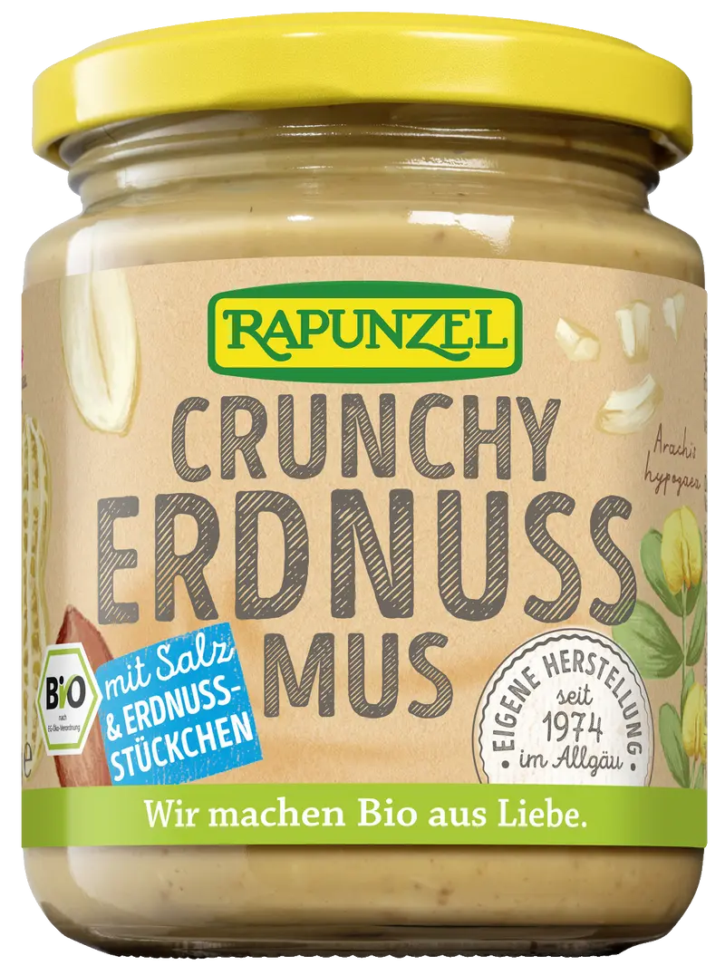 Erdnussmus Crunchy mit Salz bio (250g)
