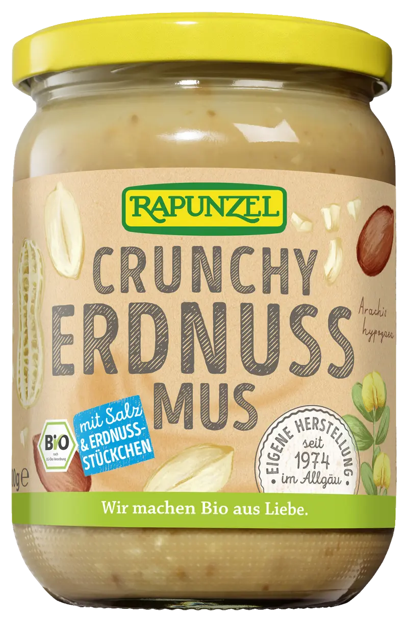 Erdnussmus Crunchy mit Salz bio (500g)
