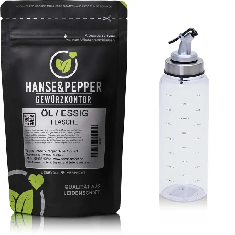 Essig Ölspender Flasche in 500ml