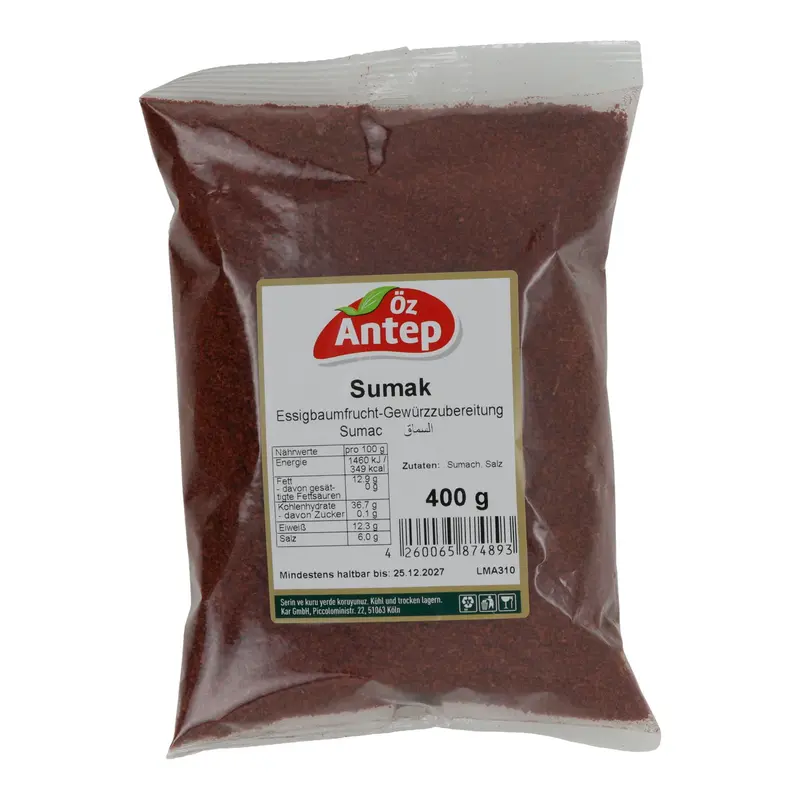 Essigbaumfrucht-Gewürzzubereitung Öz Antep Sumak | Gewürz | 400 g