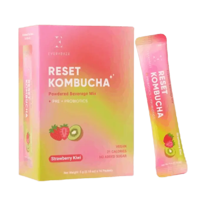 EVERDAZE Reset Kombucha Strawberry Kiwi 10x5g Kombucha Getränkepulver