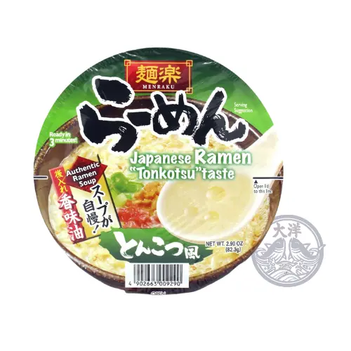EX Menraku Cup Ramen Tonkotsu-Fu (Tonkotsu Style Ramen Cup Noodles)
