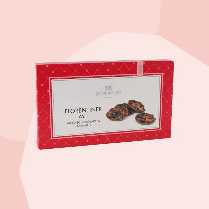 Florentiner mit Milchschokolade und salzigem Karamell
