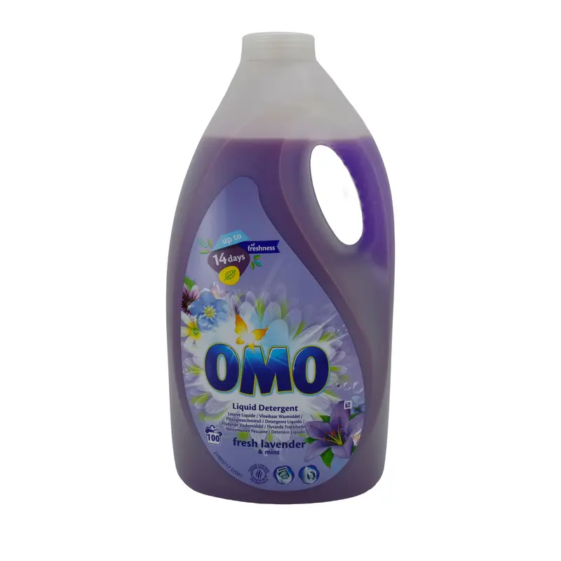 Flüssigwaschmittel OMO | Fresh Lavender & Mint | Für bis zu 100 Waschladungen | 5 l
