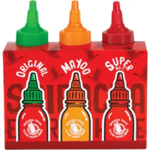 FLYING GOOSE Chilisauce, Sriracha, 3er Set (scharf, sehr scharf, Mayoo) 300g
