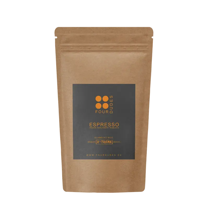 Four Dudes - Espresso Indien Parchment Robusta – ganze Bohne