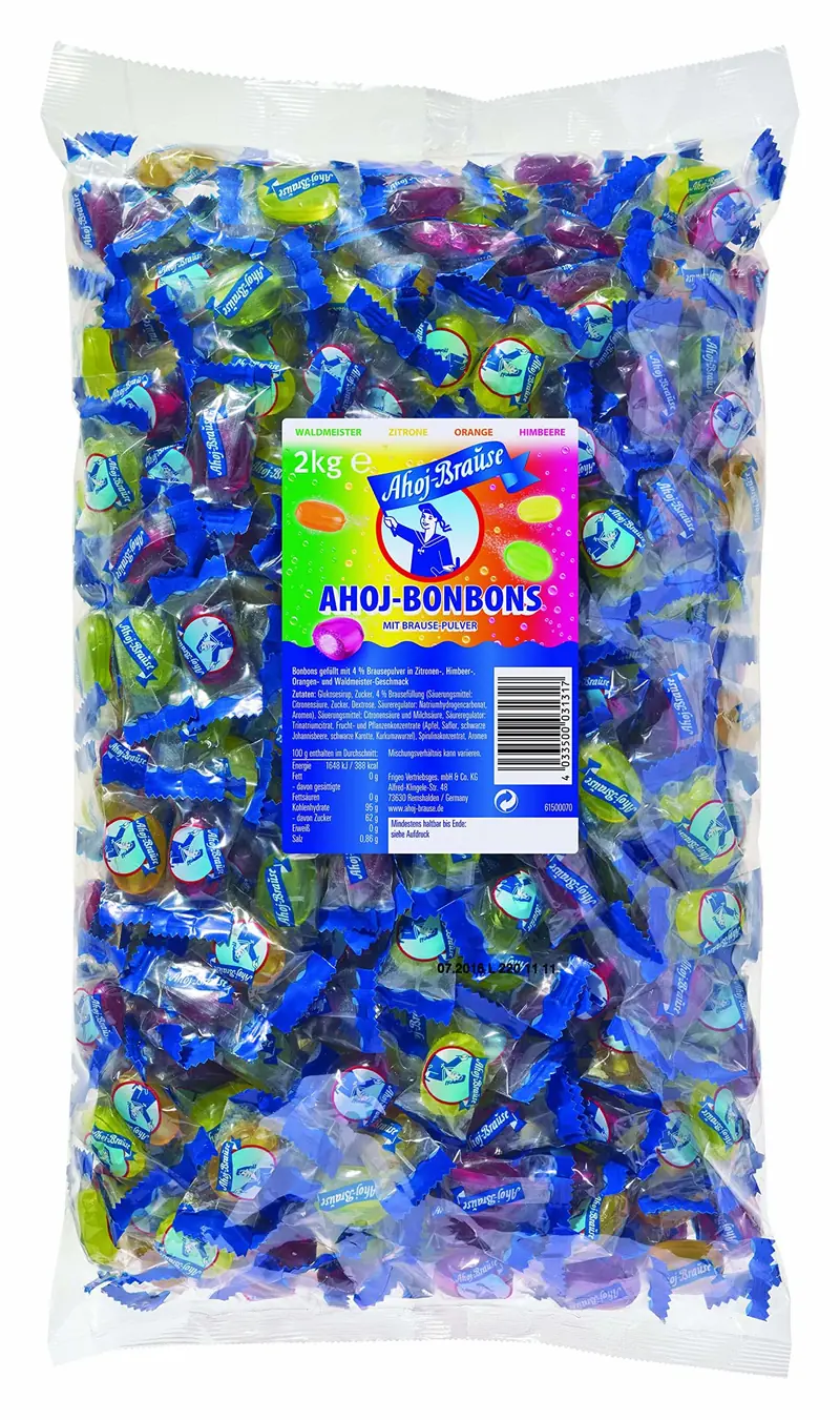 Frigeo Ahoj-Brause Bonbons mit Brause-Pulver im Beutel, 2 kg