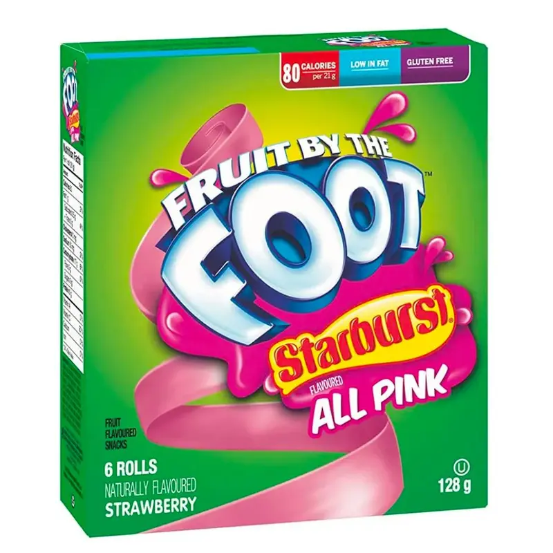 Fruit By The Foot Starburst, gummiartiges Bonbon mit Starburst-Erdbeergeschmack, 128g