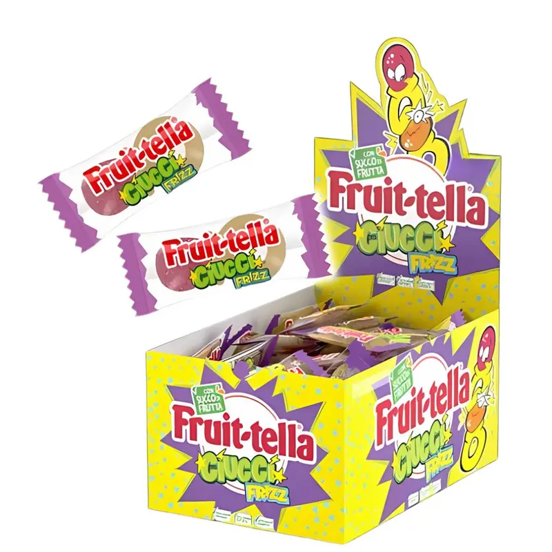 Fruittella Frizz Fruits Ciucci, sprudelndes Fruchtgummi mit Fruchtgeschmack, 7g (Packung mit 150)