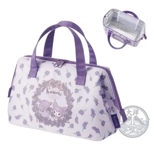 Gamaguchi-Gata Lunch Bag Kuromi Flower Wreath KGA1 (Kuromi