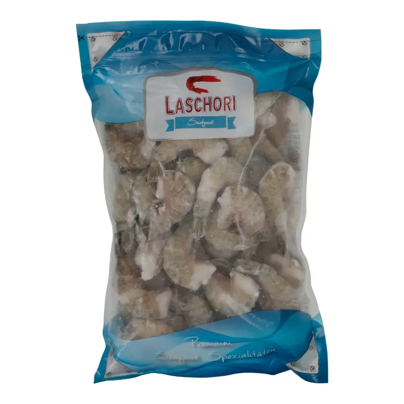 Garnelen Laschori | Black Tiger Shrimps | Riesengarnelenschwänze Easy Peel 16/20 | 800 g