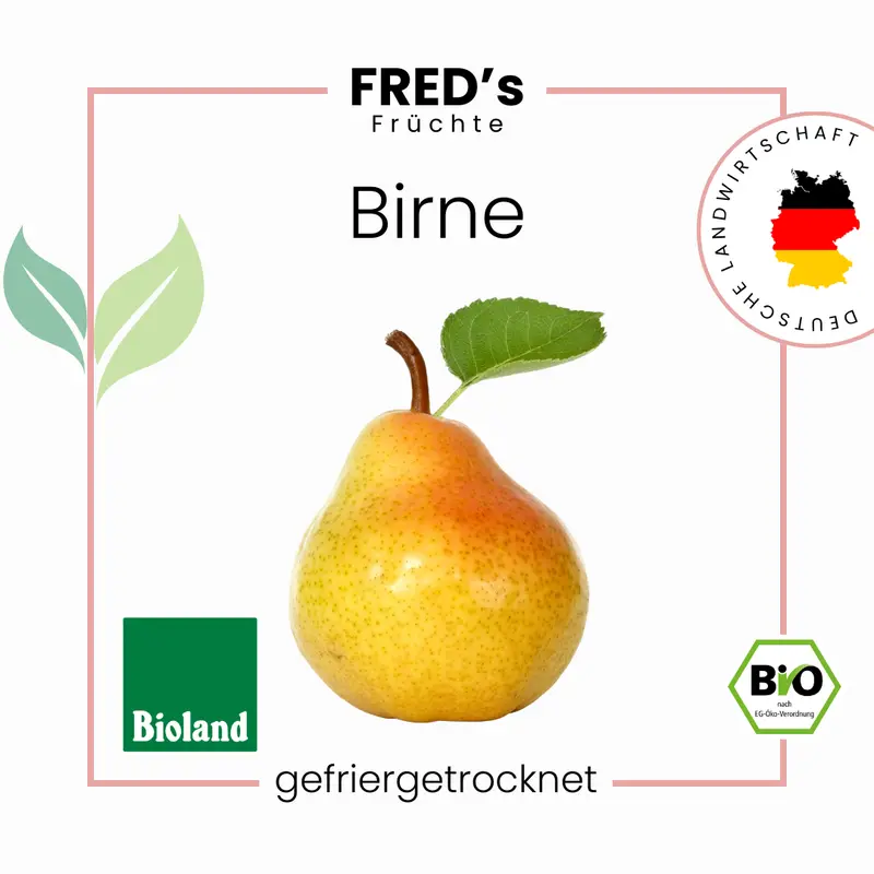 Gefriergetrocknete Bio Birnen