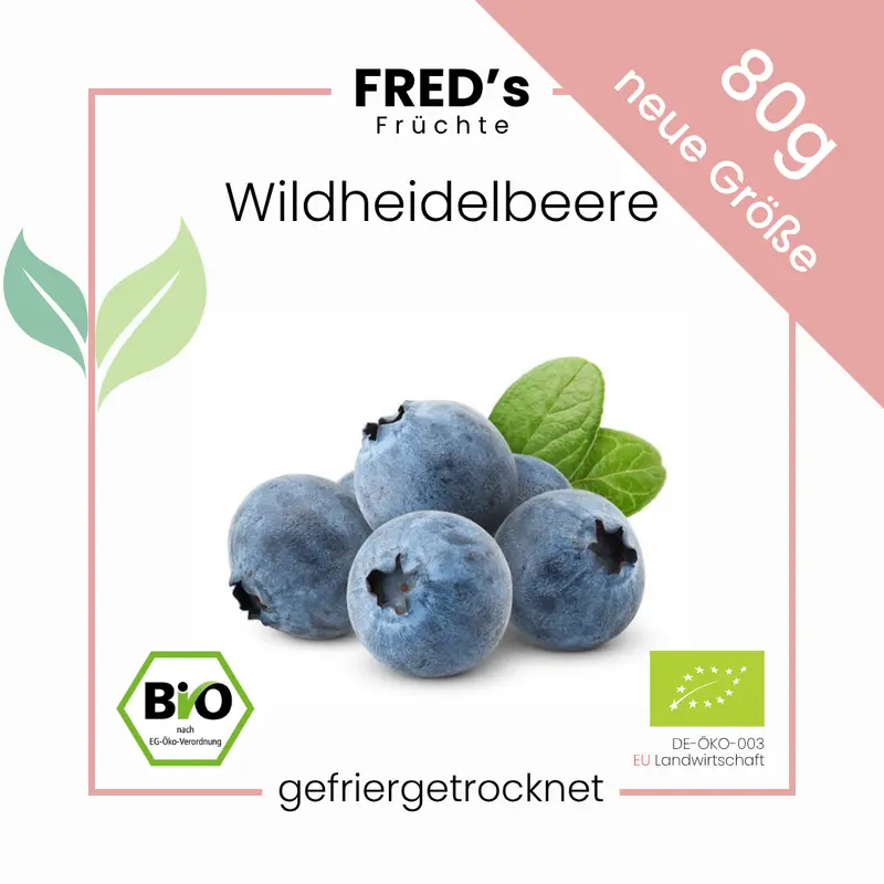 Gefriergetrocknete Bio Wildheidelbeeren