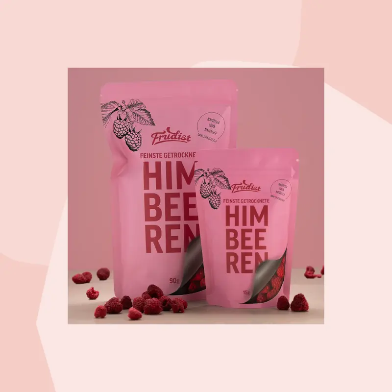 Gefriergetrocknete Himbeeren