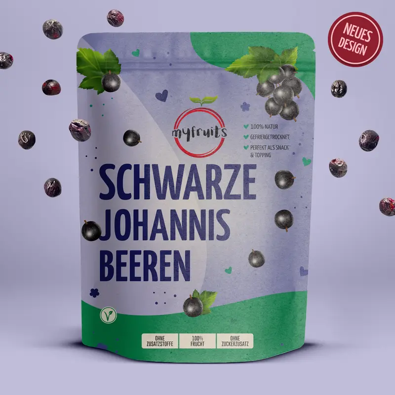 Gefriergetrocknete Schwarze Johannisbeeren