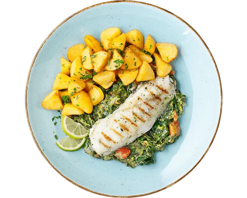 Gegrilltes Alaska-Seelachsfilet