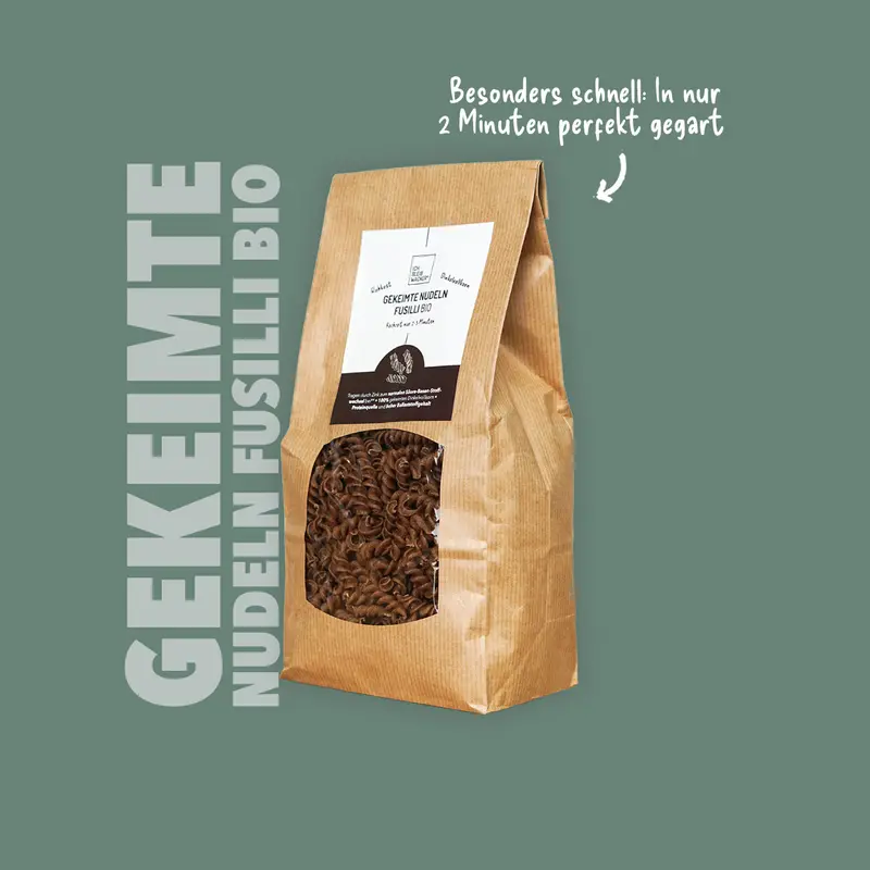 Gekeimte Nudeln Fusilli Dinkelvollkorn Bio, 500g