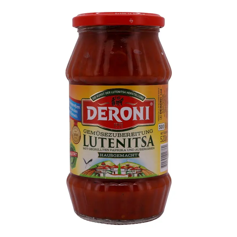 Gemüsezubereitung Deroni | Lutenitsa | Mit gegrillter Paprika & Auberginen | 520g