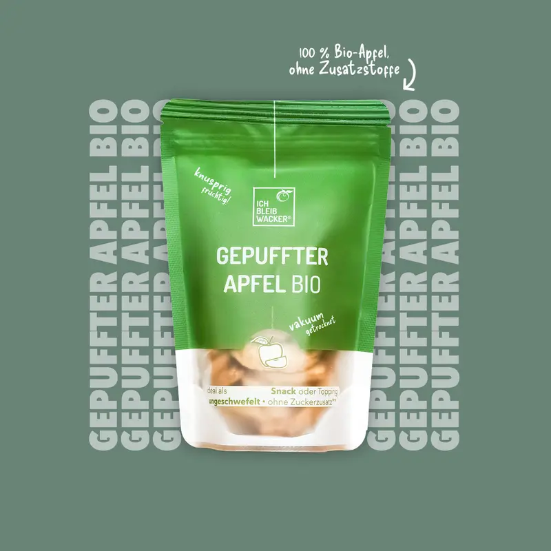 Gepuffter Apfel Bio, 30g