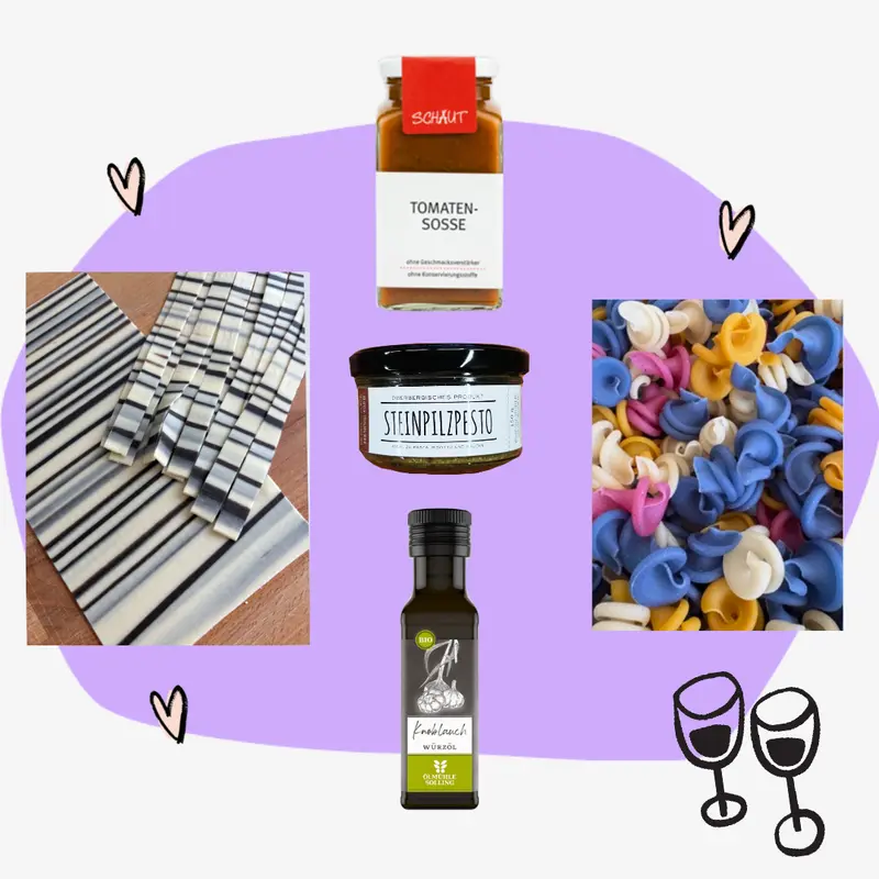 Geschenkbox Pasta - Weil Nudeln glücklich machen