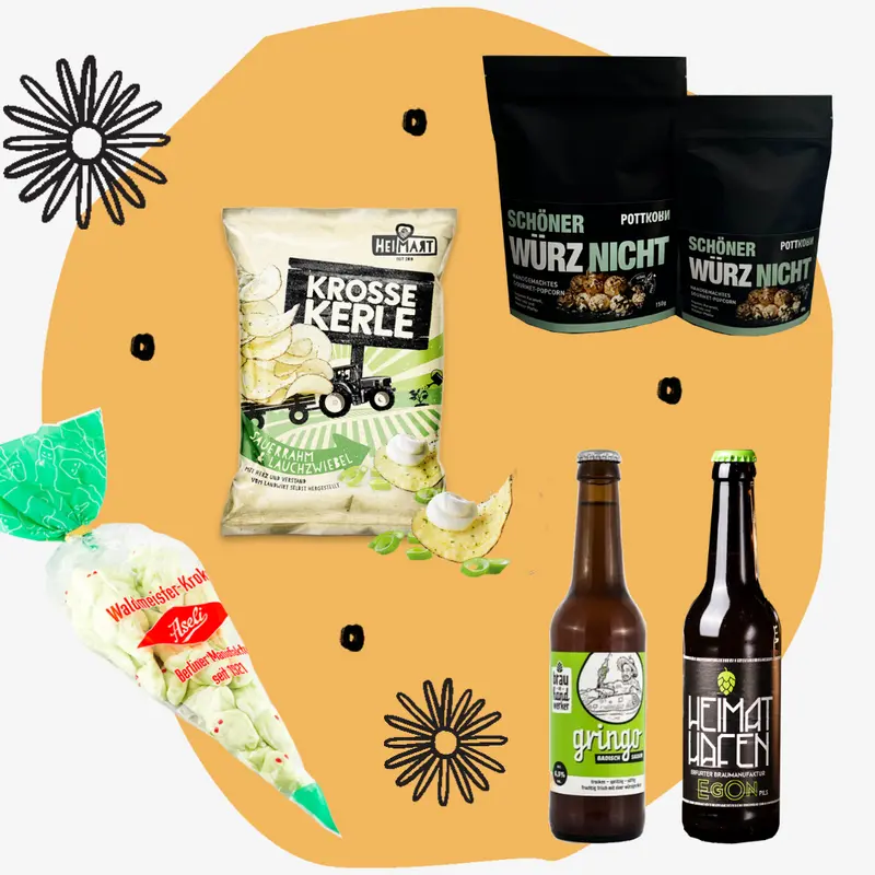 Geschenkbox Picknick - Snacks & Bier