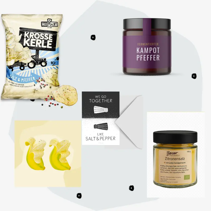 Geschenkbox Salz & Pfeffer – Würzen mit Stil & Humor