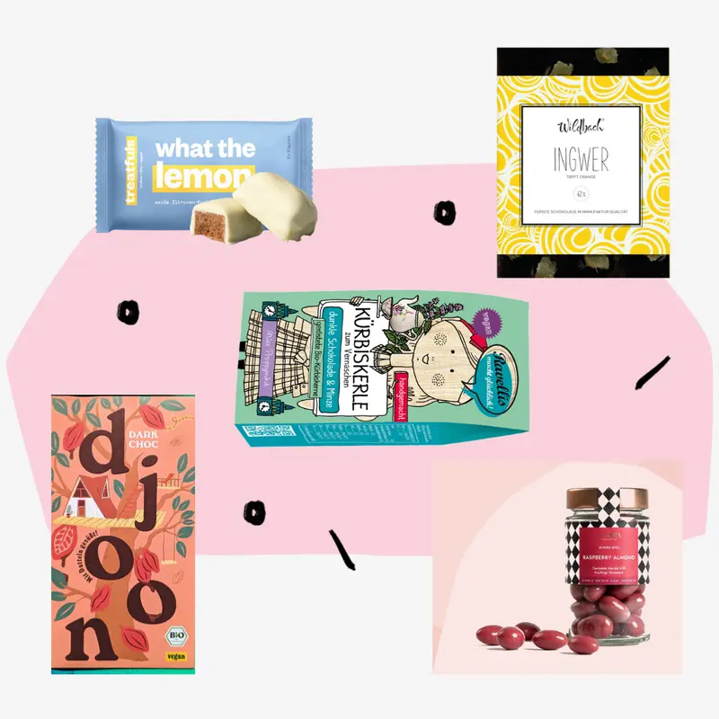 Geschenkbox Schokolade - vegane Schokolade