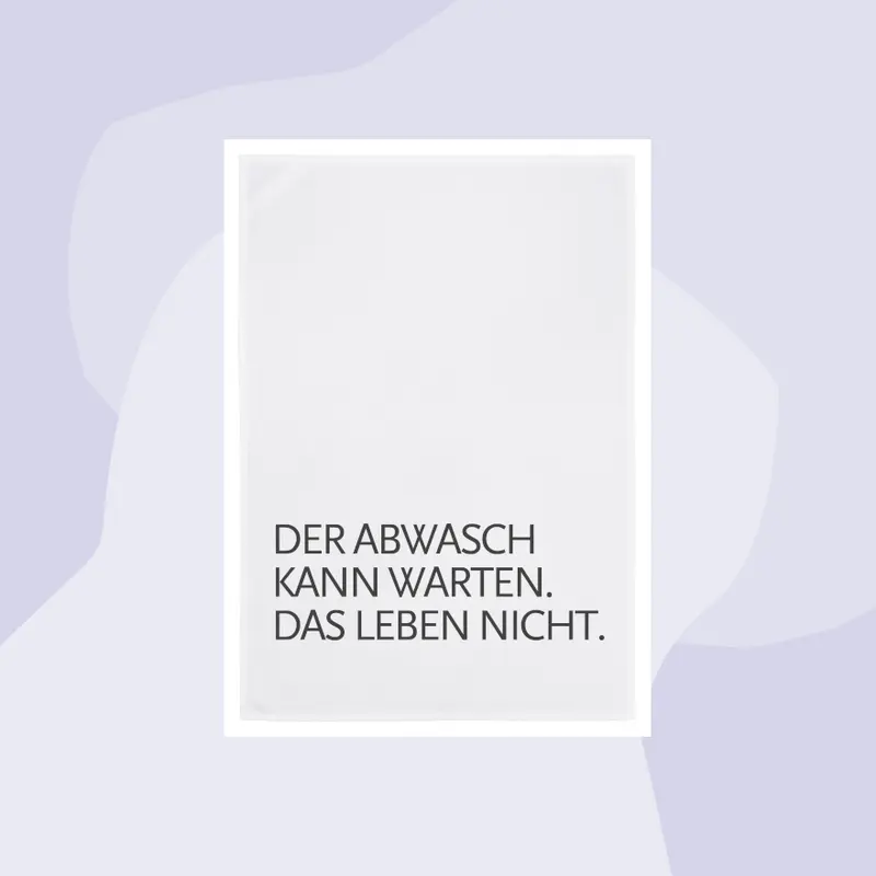 Geschirrtuch mit Aufdruck