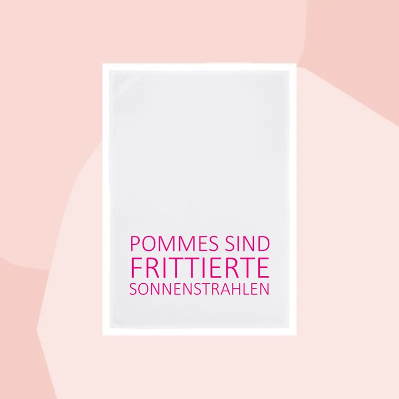 Geschirrtuch mit Aufdruck