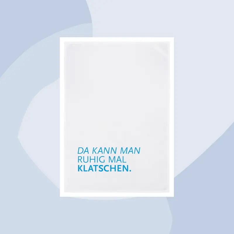 Geschirrtuch mit Aufdruck