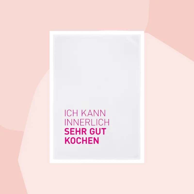 Geschirrtuch mit Aufdruck