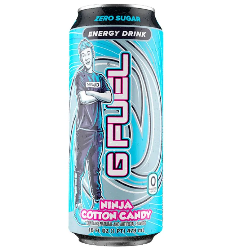 GFuel Ninja Zero Sugar Cotton Candy, energy drink mit Zuckerwattegeschmack von 473 ml
