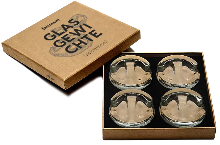 Glasgewichte, 4 Stk